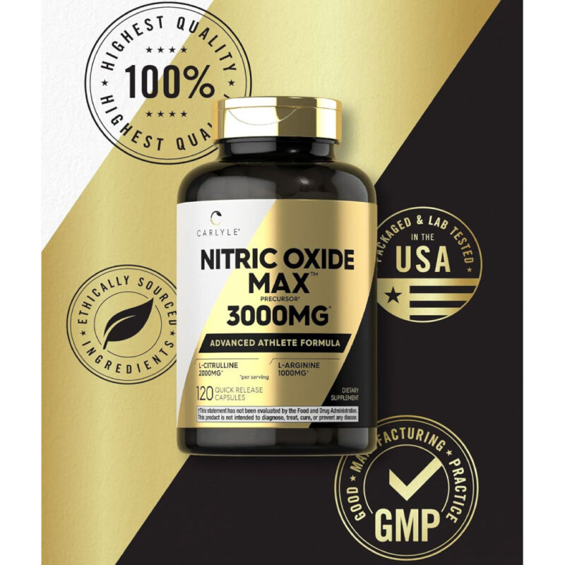 NITRIC OXIDE MAX 3000MG 120 CAPS CARLYLE (Óxido Nítrico) - Priceless ...